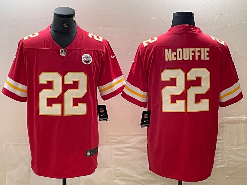 Men Kansas City Chiefs 22 Mcduffie Red 2024 Nike Vapor Untouchable Limited NFL Jersey